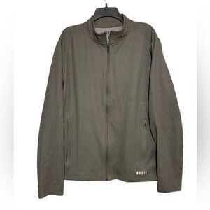Nobull Twill Zip-up Men's Jackets in Olive Army Green sz XL